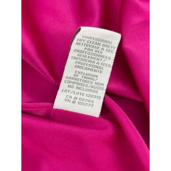 Theia Fuschia Smooth Paneled Sleeveless Mermaid Gown w/ Hidden Back Zip – Size 2 - Picture 7 of 11